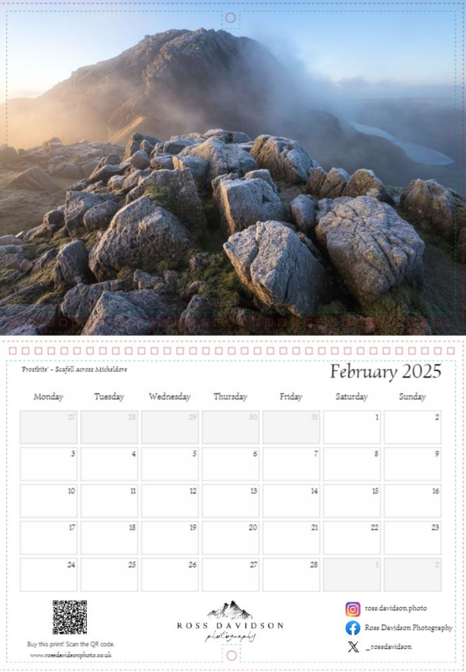2025 Calendar - Fells of the Lake District — Ross Davidson - UK